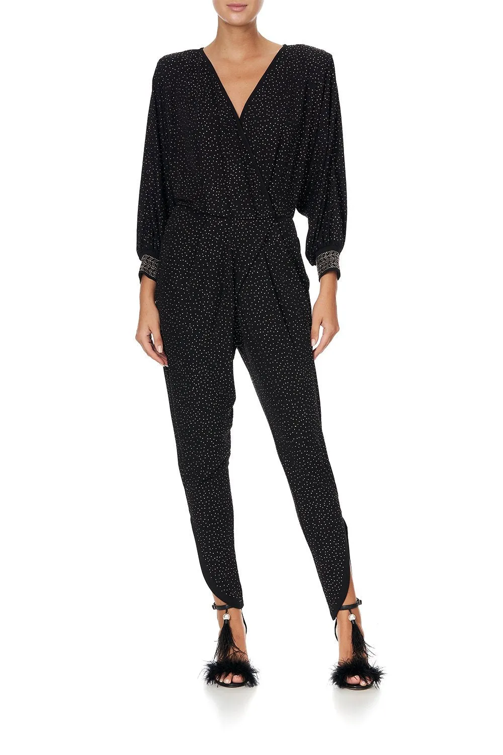 JERSEY TWIST FRONT JUMPSUIT LADY STARDUST large