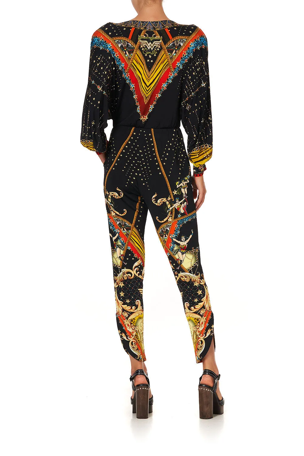 JERSEY TWIST FRONT JUMPSUIT WONDER WOMAN