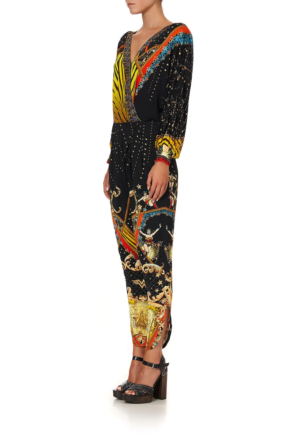 JERSEY TWIST FRONT JUMPSUIT WONDER WOMAN