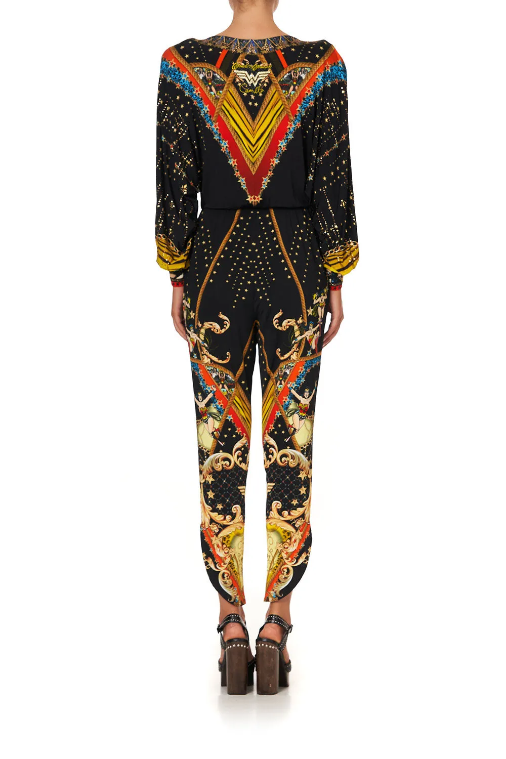 JERSEY TWIST FRONT JUMPSUIT WONDER WOMAN