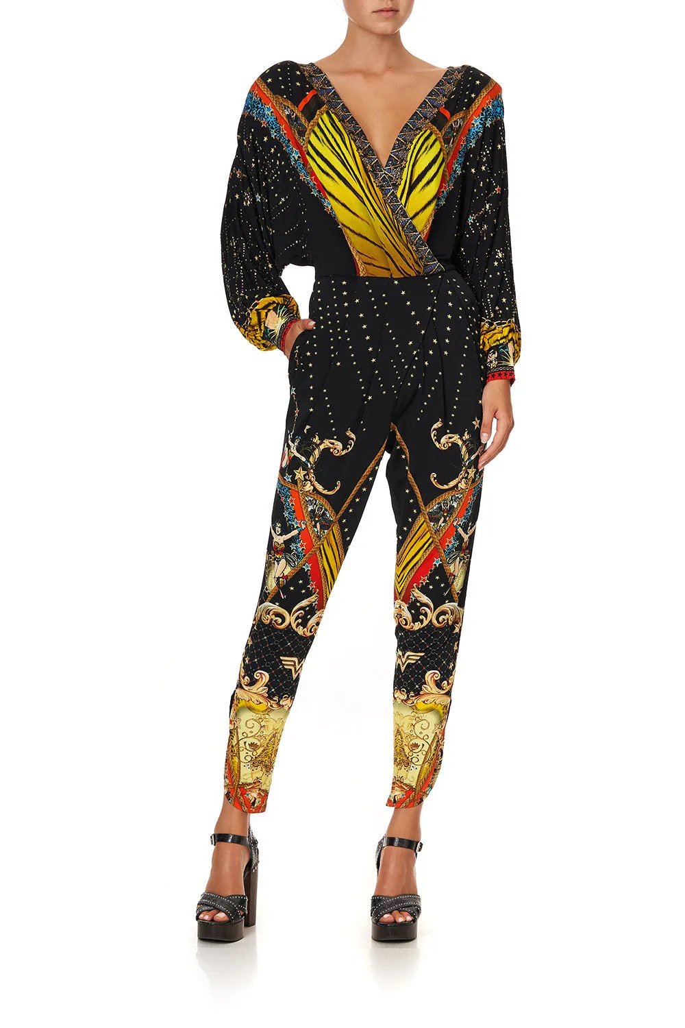 JERSEY TWIST FRONT JUMPSUIT WONDER WOMAN