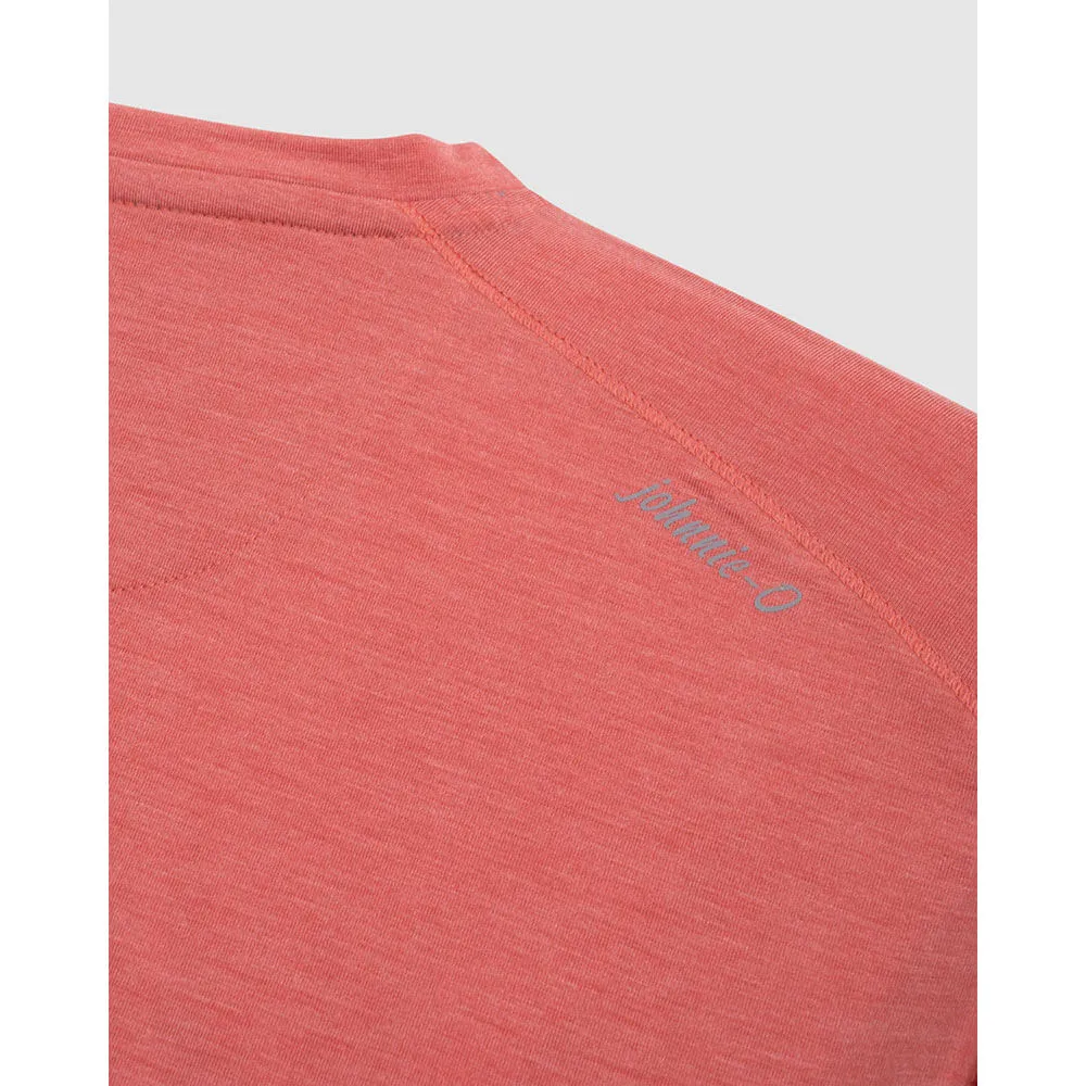 Johnnie-O Course Prep-Formance Long Sleeve T-Shirt - Paprika