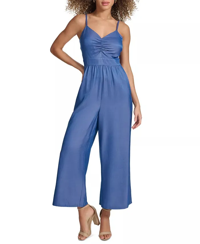 Jumpsuit Chambray Ruched Dark Blue  - Kensie