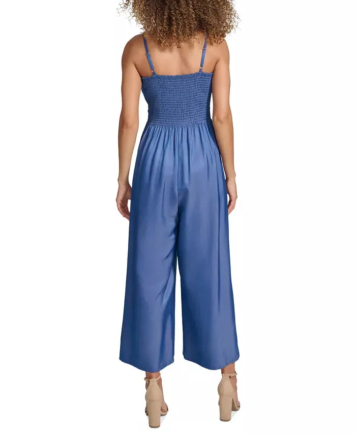 Jumpsuit Chambray Ruched Dark Blue  - Kensie