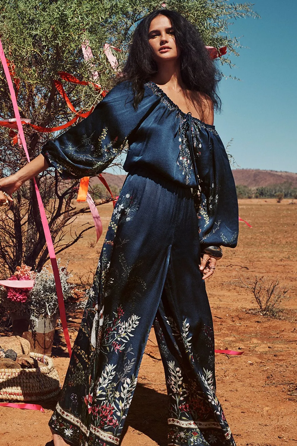 JUMPSUIT WITH BLOUSON SLEEVE WINGS IN ARMS