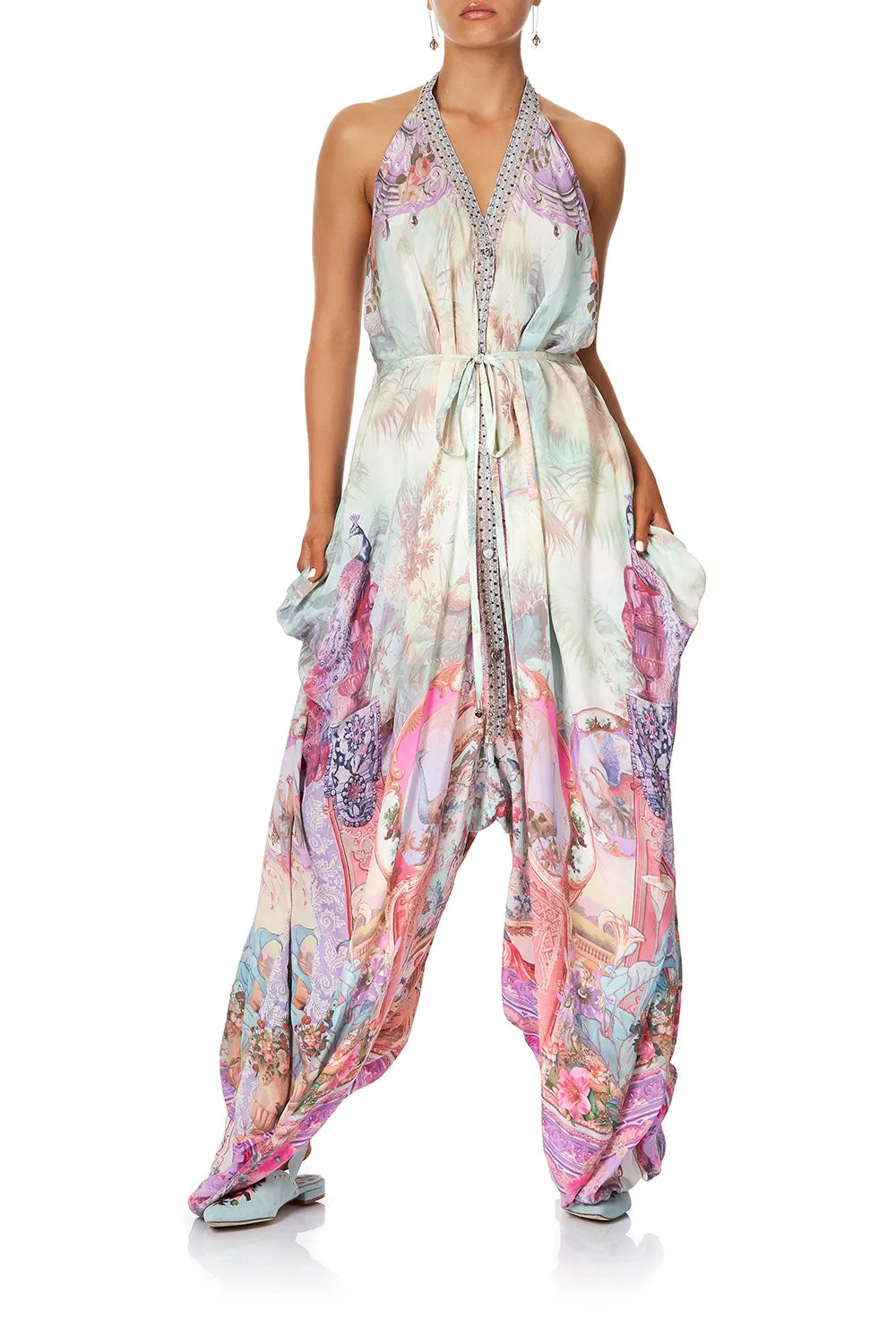 JUMPSUIT WITH DROP CROTCH PANT ELECTRON LIBRE