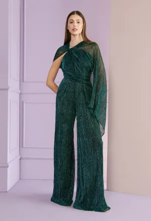 Jumpsuit with half cape