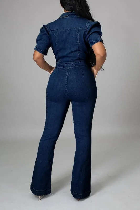 JZ731 V Neck Long Sleeves Bodycon Jumpsuit