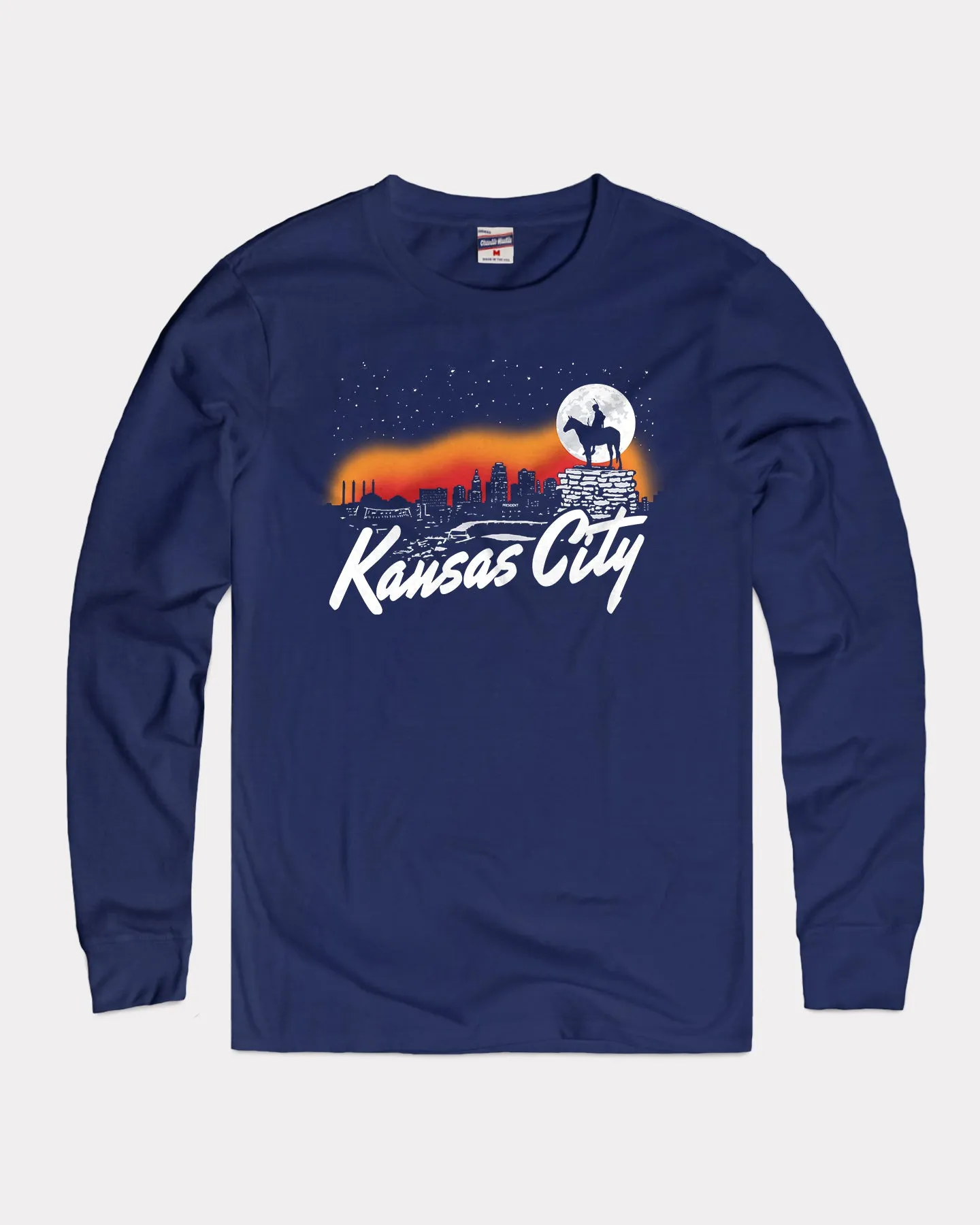 Kansas City Nightlife Navy Long Sleeve T-Shirt