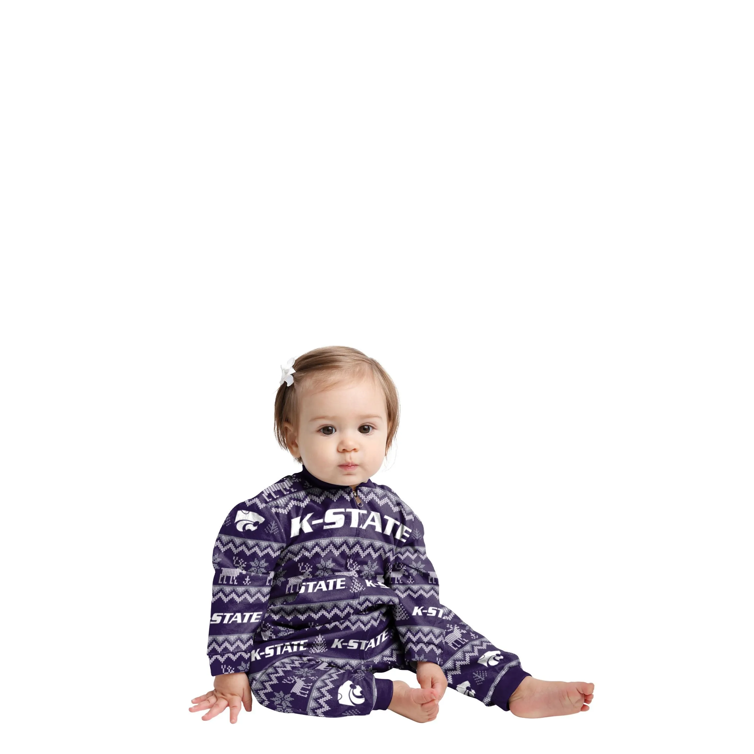 Kansas State Wildcats NCAA Ugly Pattern Family Holiday Pajamas