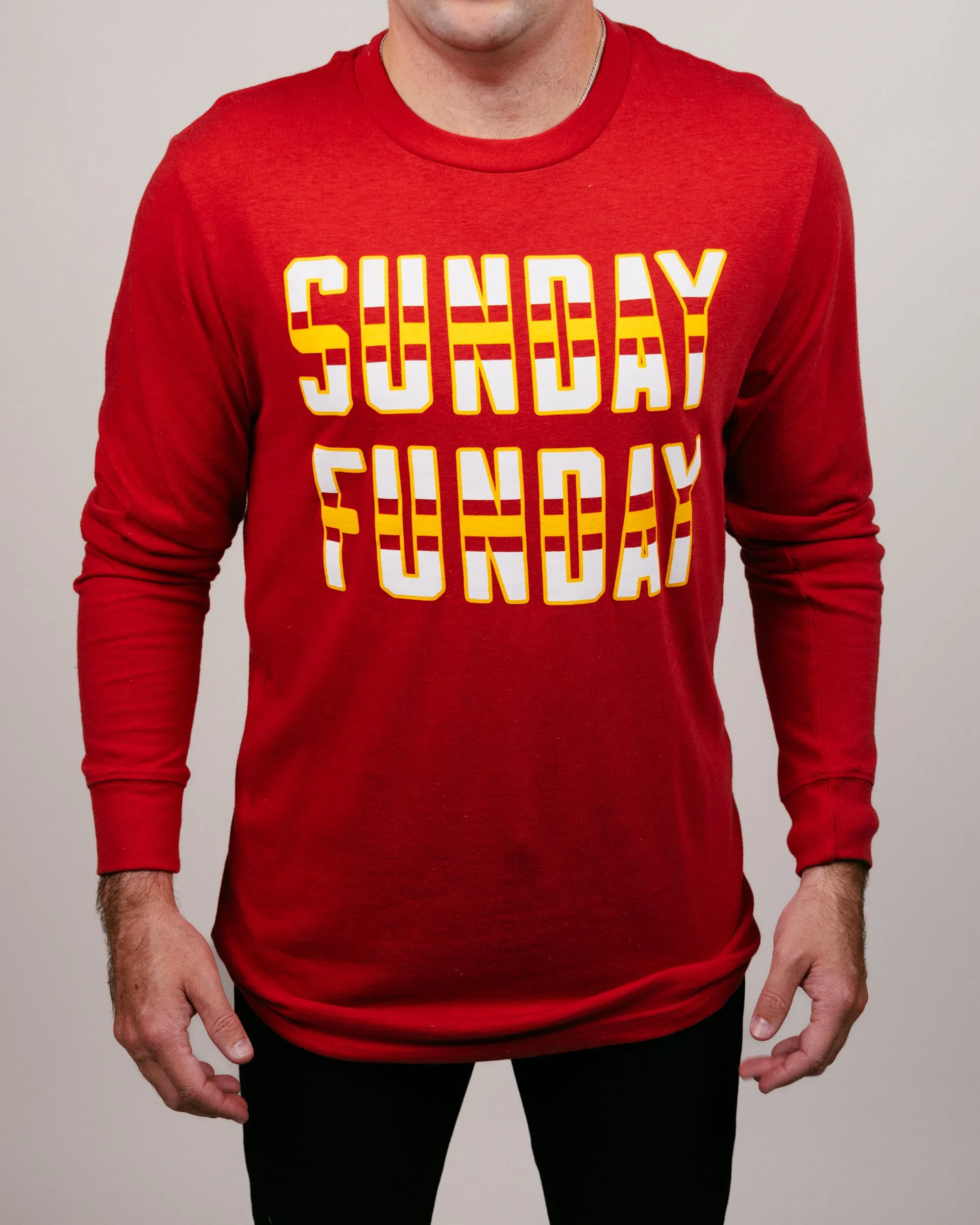 KC Sunday Funday Red Long Sleeve T-Shirt