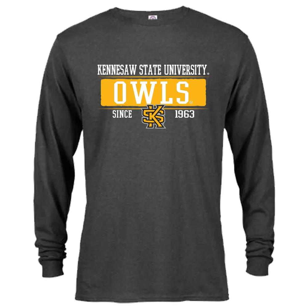 Kennesaw State University KSU Owls Bar Mascot Since 1963 Long Sleeve T-Shirt Tee