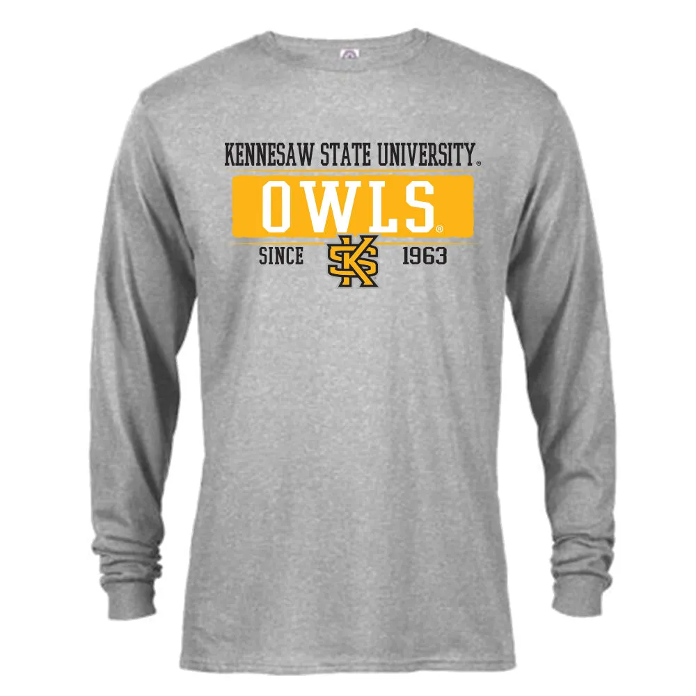 Kennesaw State University KSU Owls Bar Mascot Since 1963 Long Sleeve T-Shirt Tee