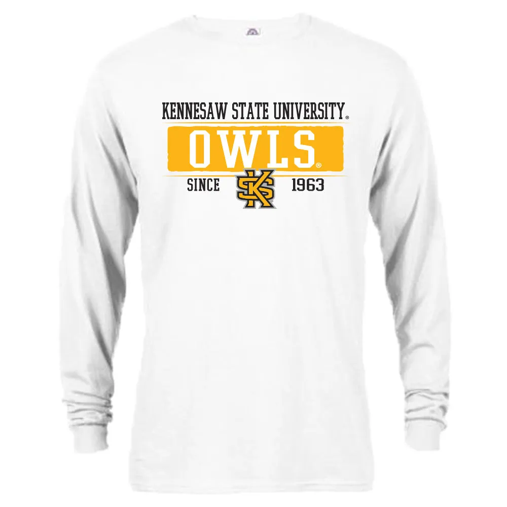 Kennesaw State University KSU Owls Bar Mascot Since 1963 Long Sleeve T-Shirt Tee