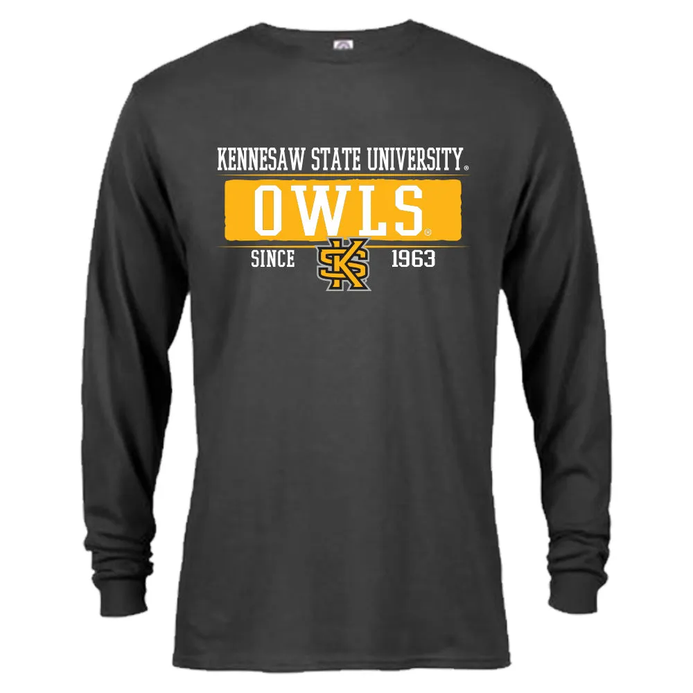 Kennesaw State University KSU Owls Bar Mascot Since 1963 Long Sleeve T-Shirt Tee