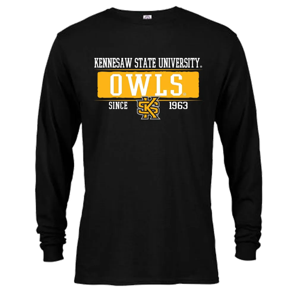 Kennesaw State University KSU Owls Bar Mascot Since 1963 Long Sleeve T-Shirt Tee