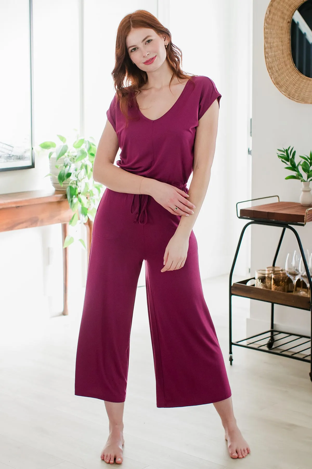 Kiova V-Neck Bamboo Jumpsuit