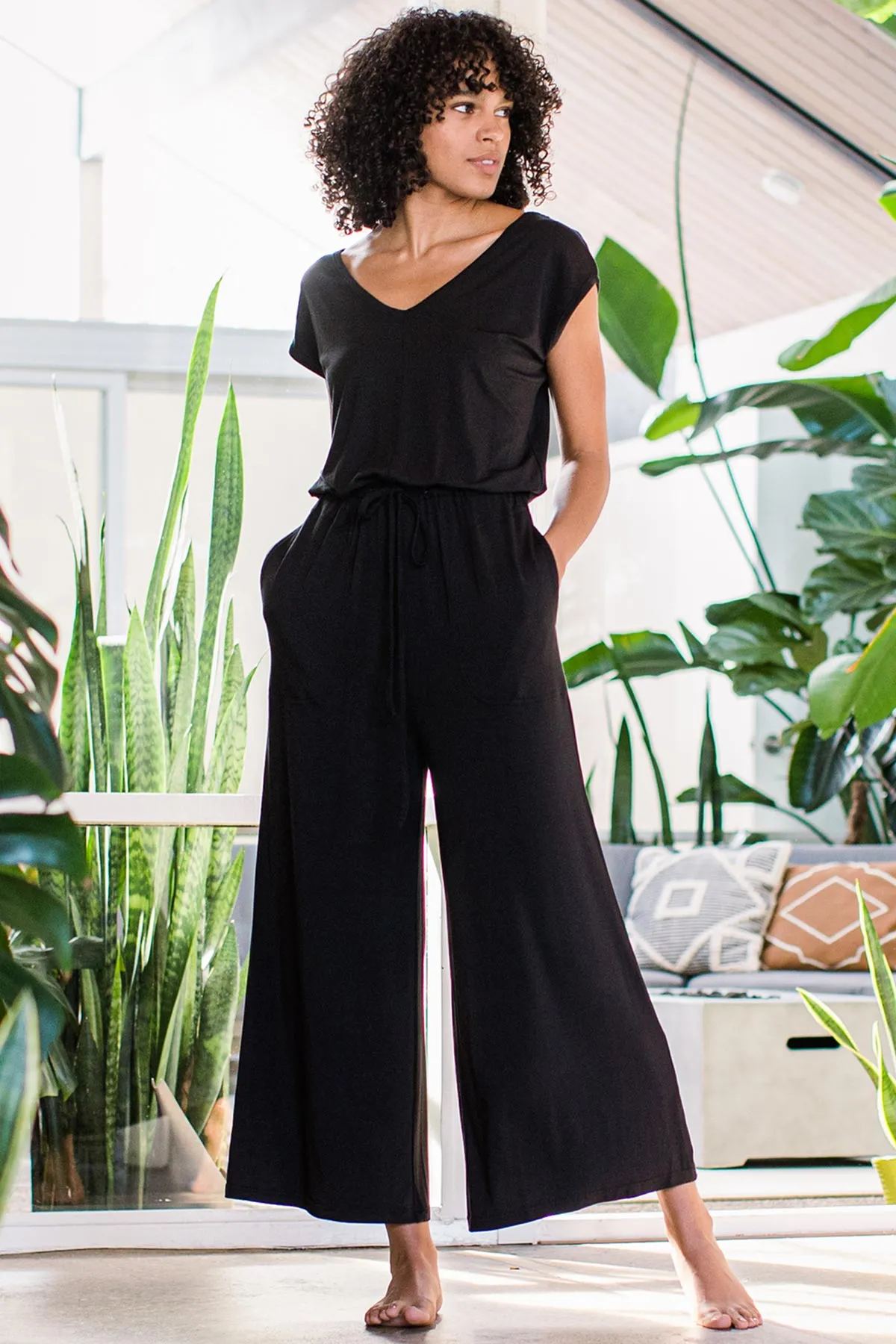 Kiova V-Neck Bamboo Jumpsuit