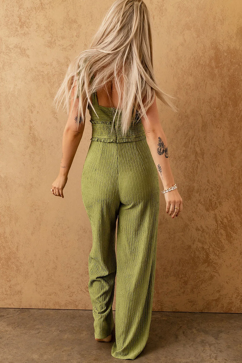 Knotted Front with Keyhole Jumpsuit