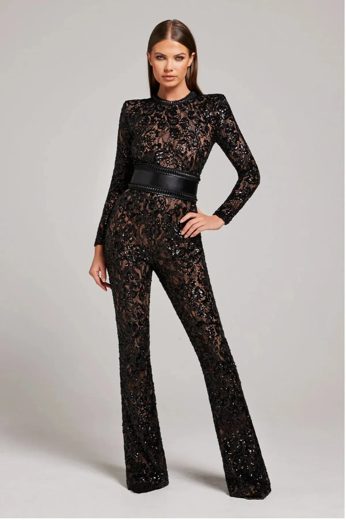 Kyra | Midnight Lace Elegance Jumpsuit