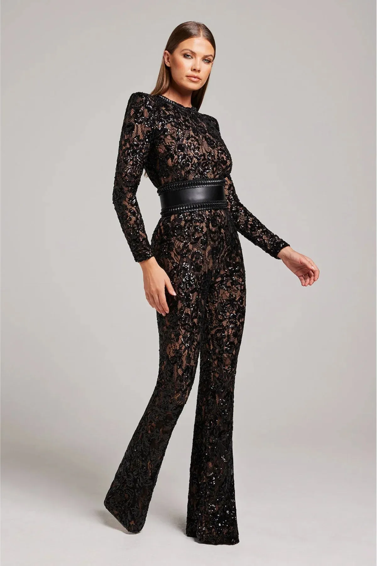 Kyra | Midnight Lace Elegance Jumpsuit