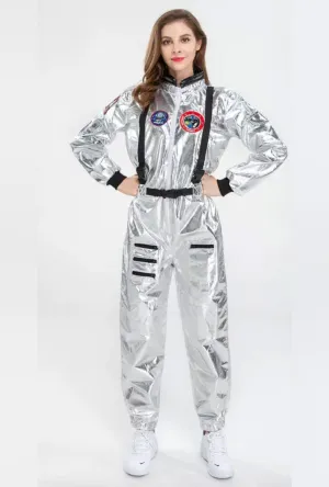 Ladies Metallic Astronaut Costume