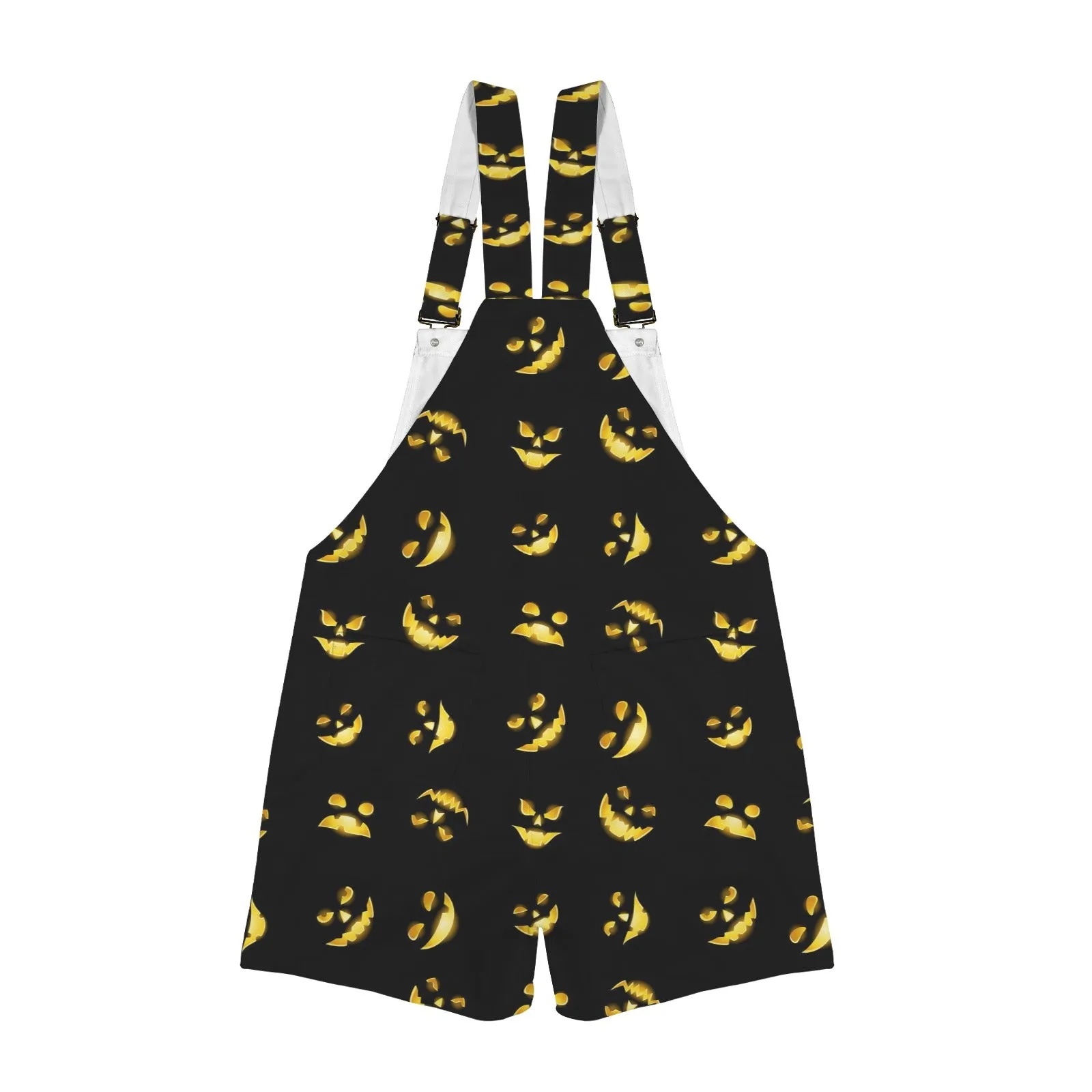 lantern jack o lantern print 2A Unisex Shorts Suspender Jumpsuit (Model L78)