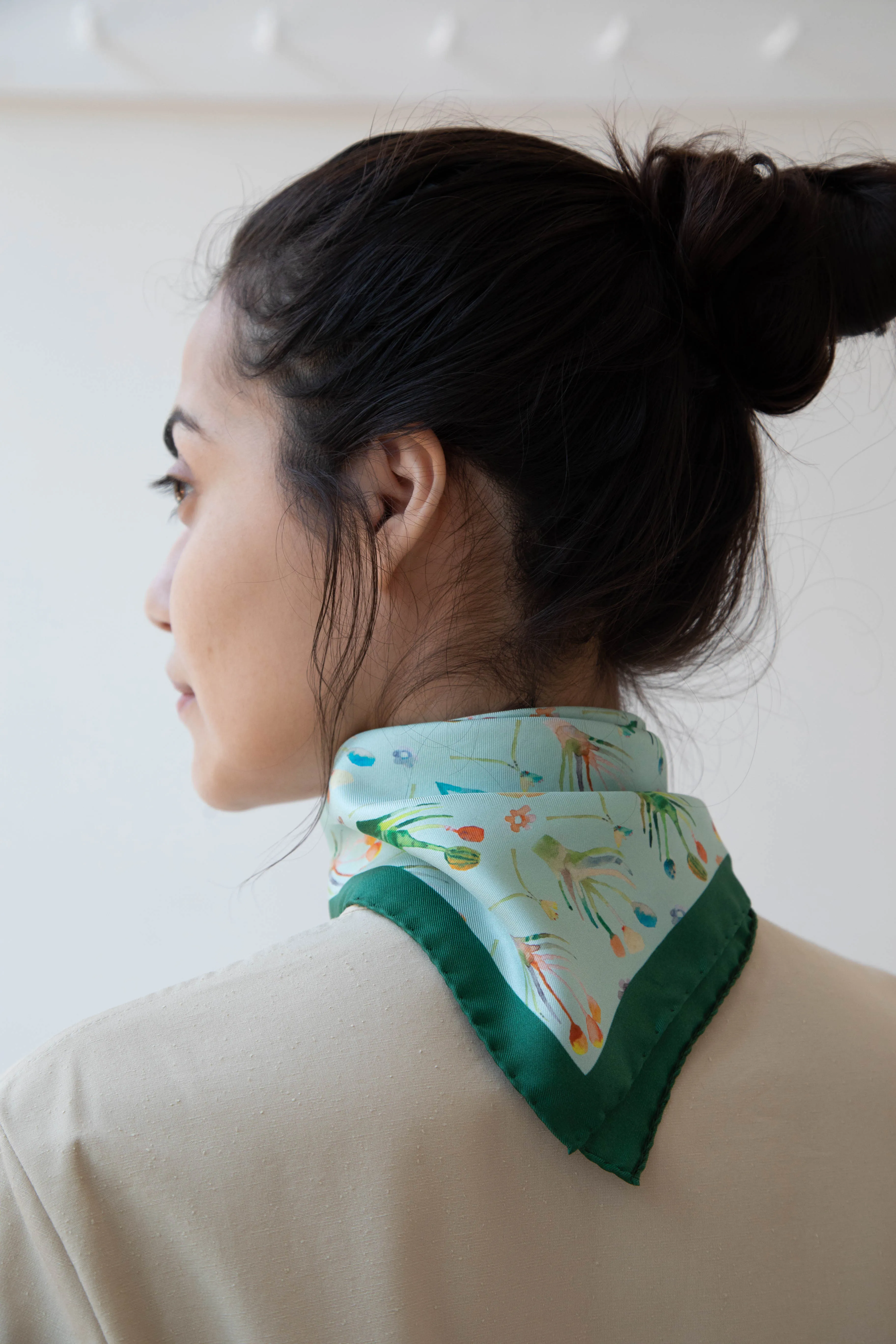 Lettie Briggs | Silk Bandana in Floral Cutout