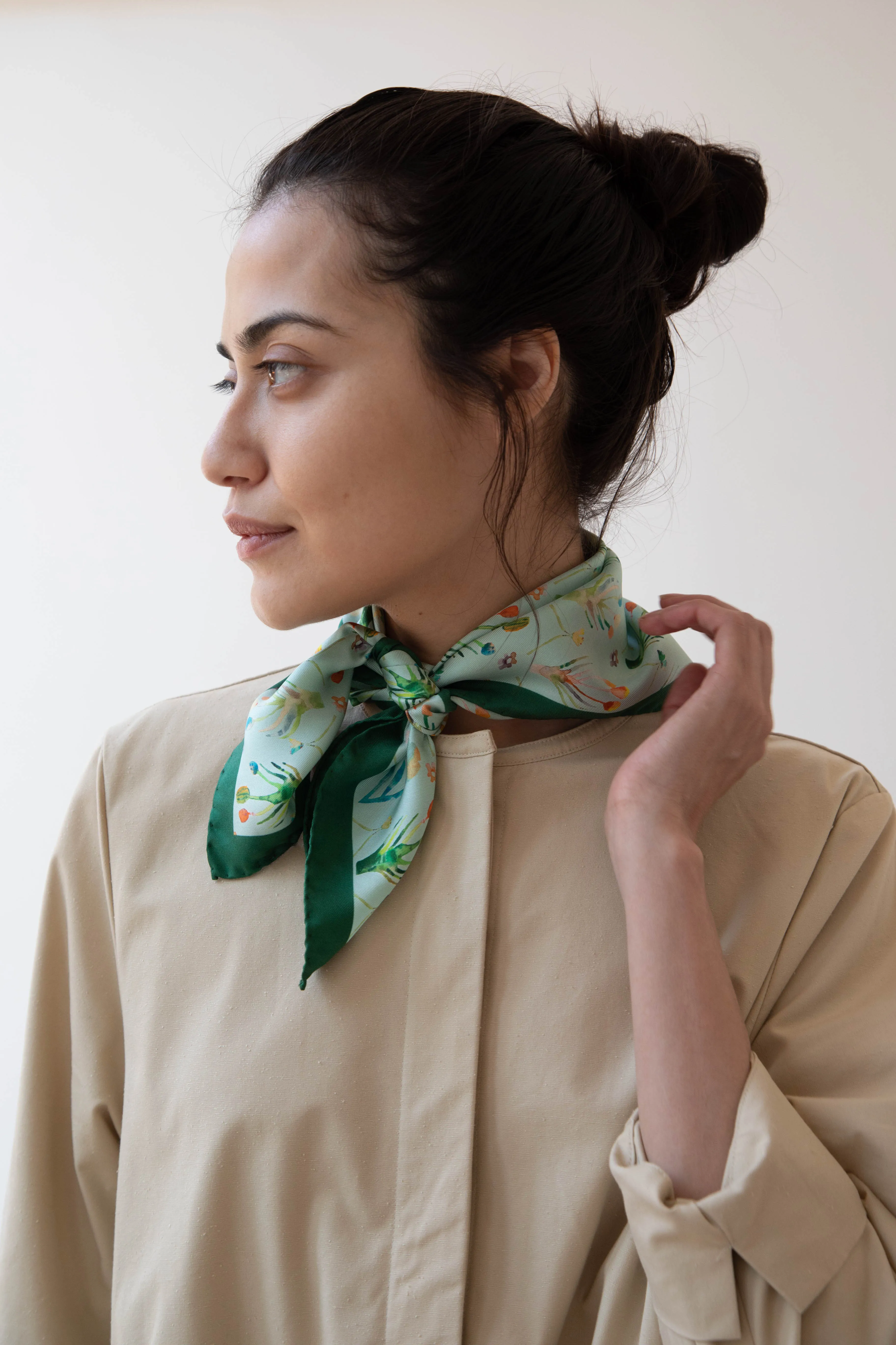 Lettie Briggs | Silk Bandana in Floral Cutout