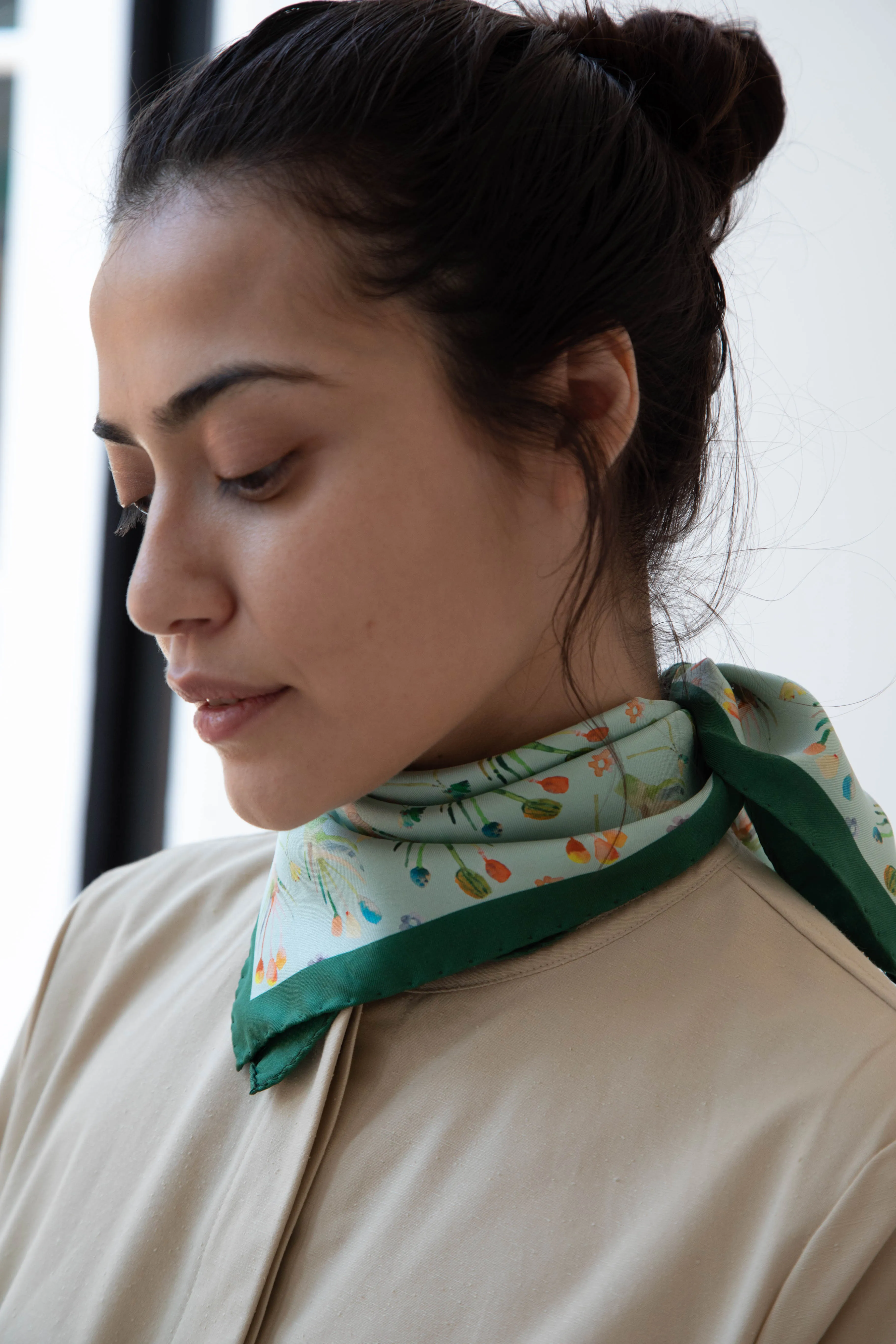 Lettie Briggs | Silk Bandana in Floral Cutout