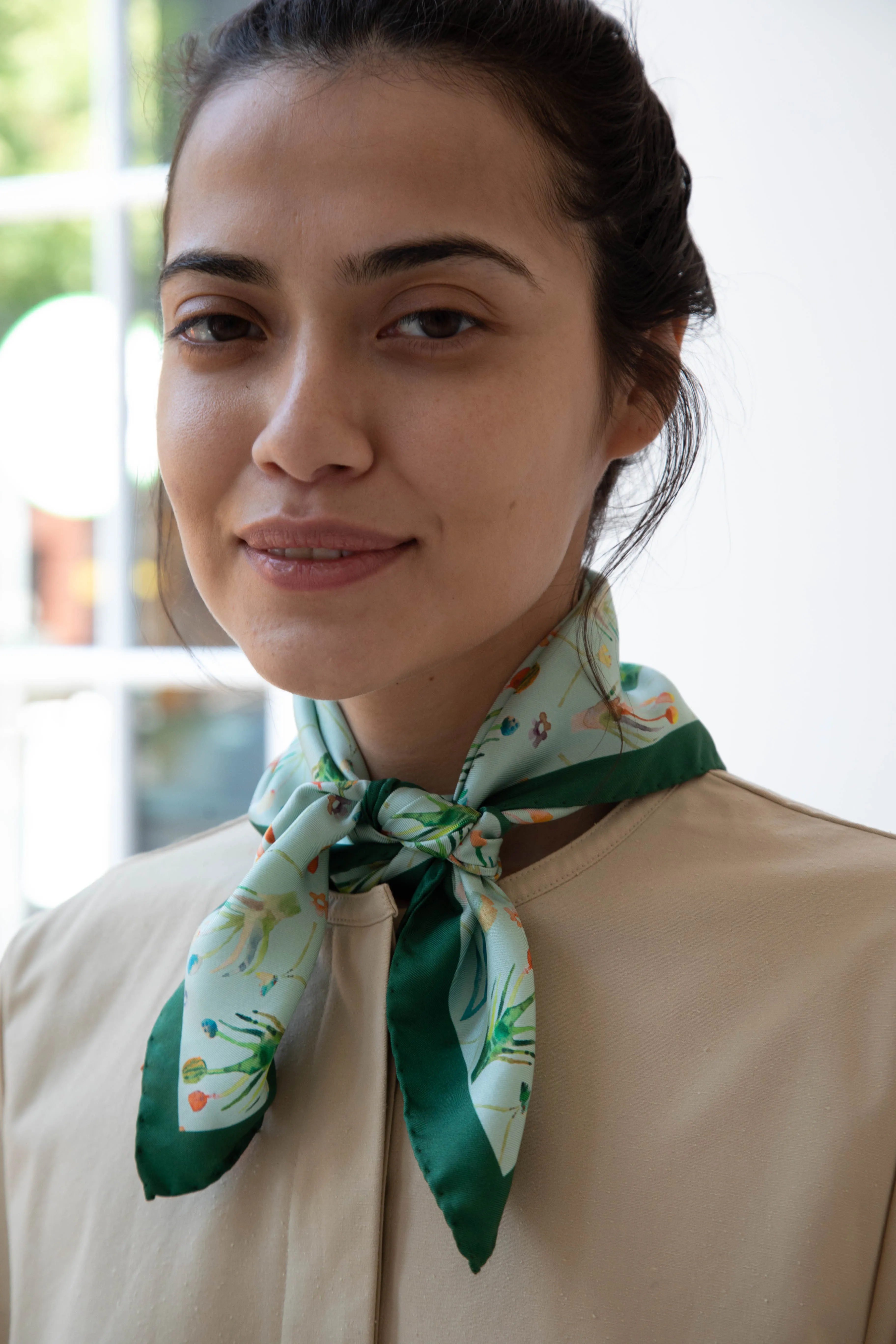 Lettie Briggs | Silk Bandana in Floral Cutout