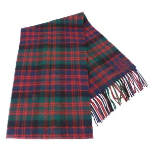 Locharron of Scotland Bowhill Macdonald Clan Modern Lambswool Tartan Scarf - Blue/Green/Red