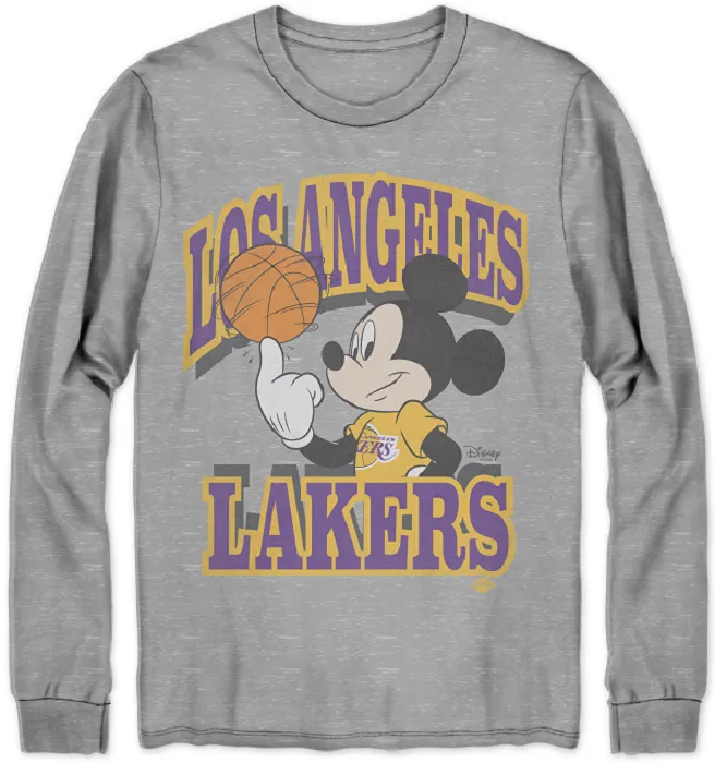 Los Angeles Lakers Disney Mickey Team Name Long Sleeve T-Shirt