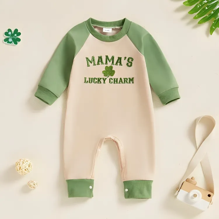 Mama's Lucky Charm Baby Jumpsuit