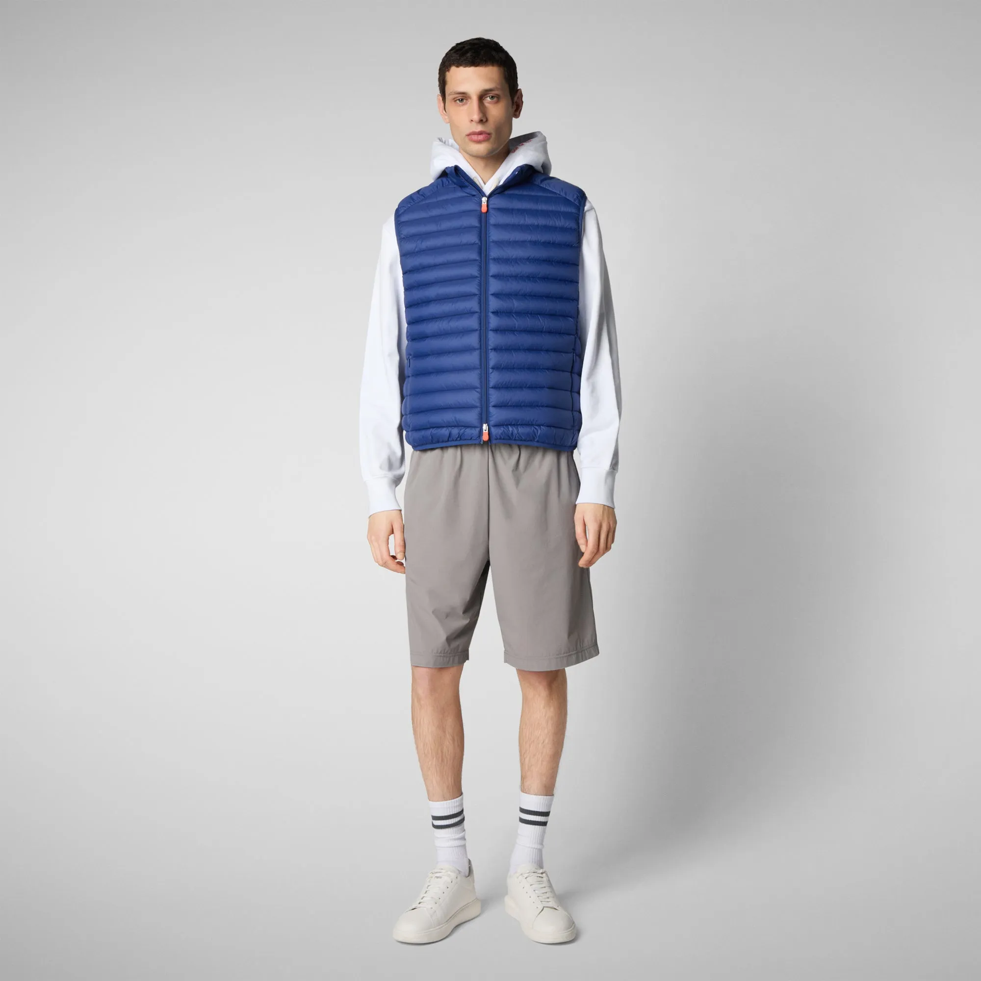 Man's quilted gilet Adam in eclipse blue