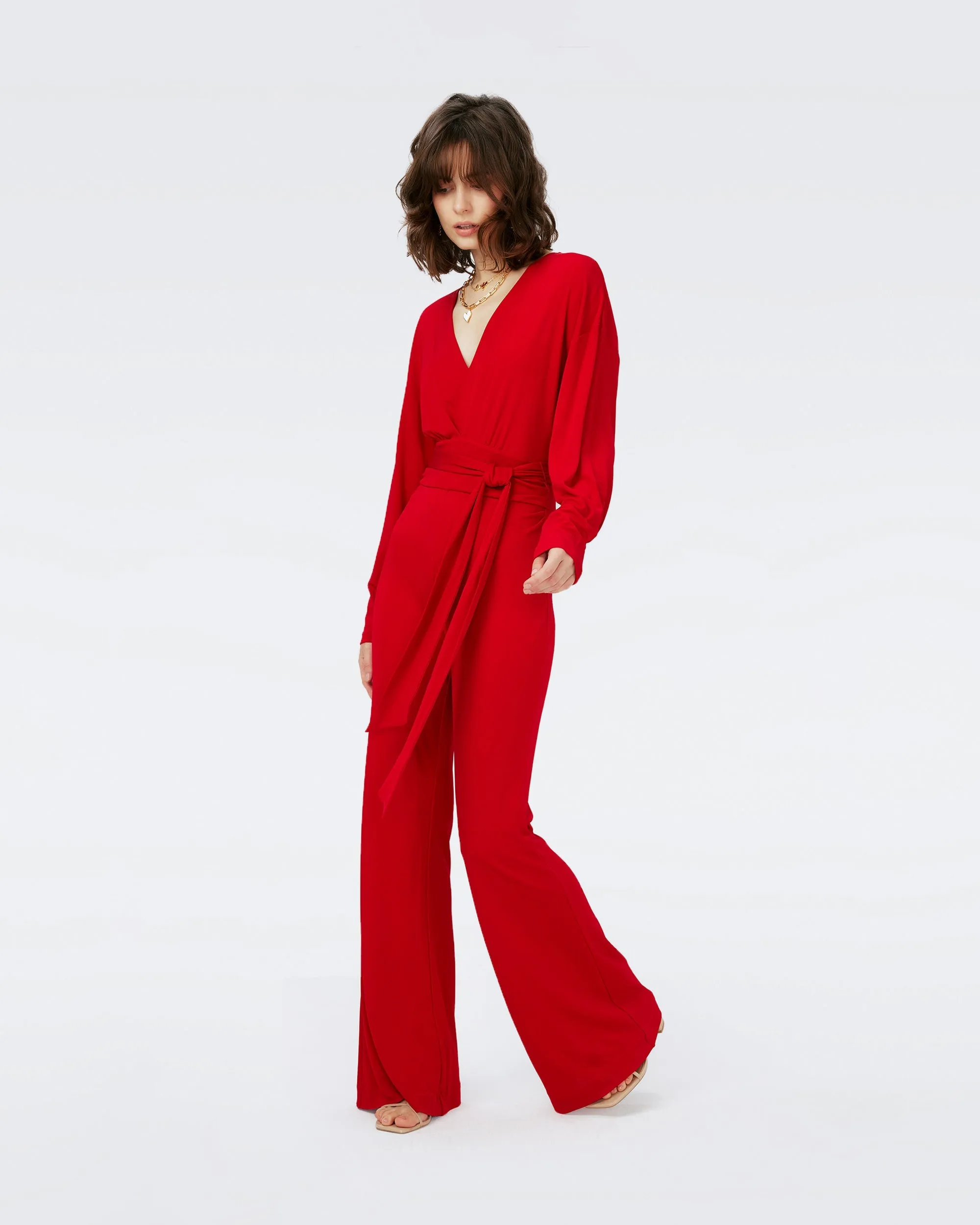 MARILOU JUMPSUIT IN SCARLET