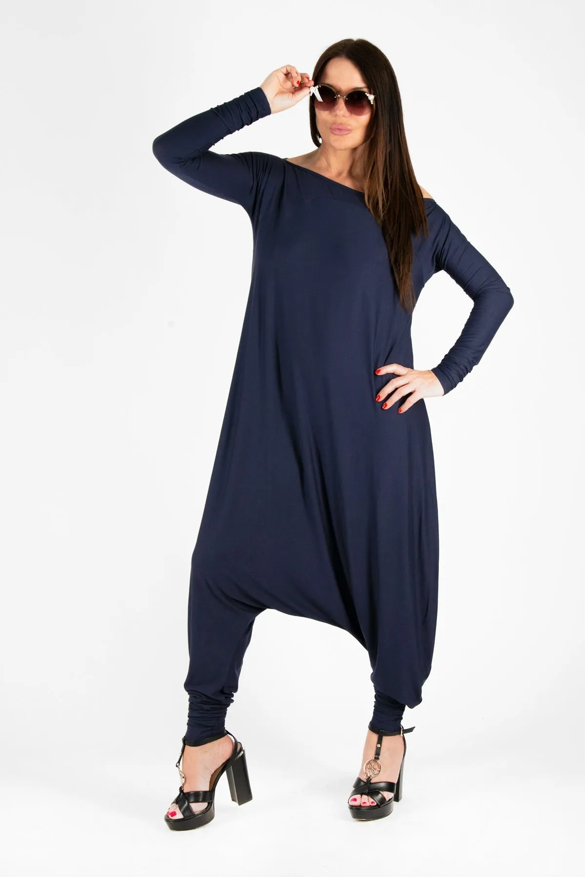 MARLA Long Sleeve Harem Jumpsuit