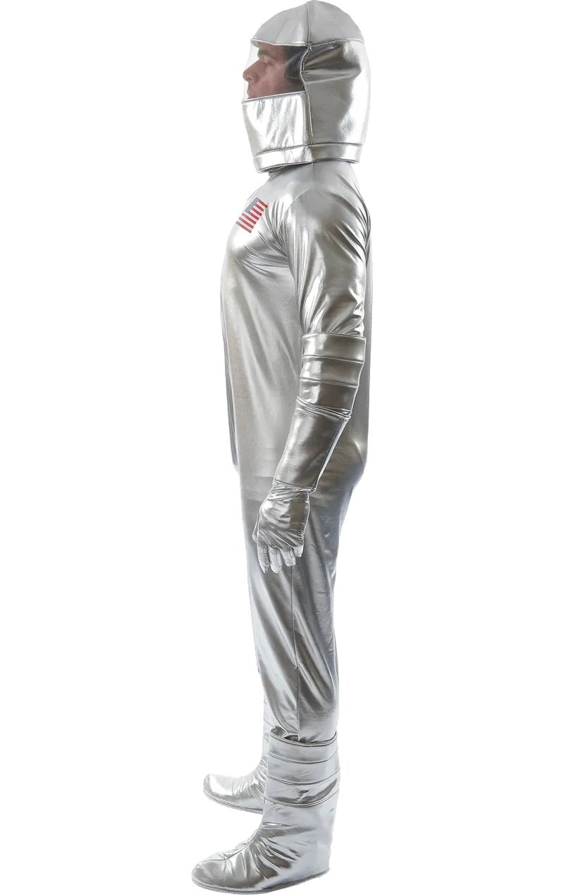 Mens Silver Astronaut Costume