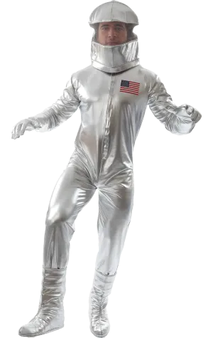 Mens Silver Astronaut Costume