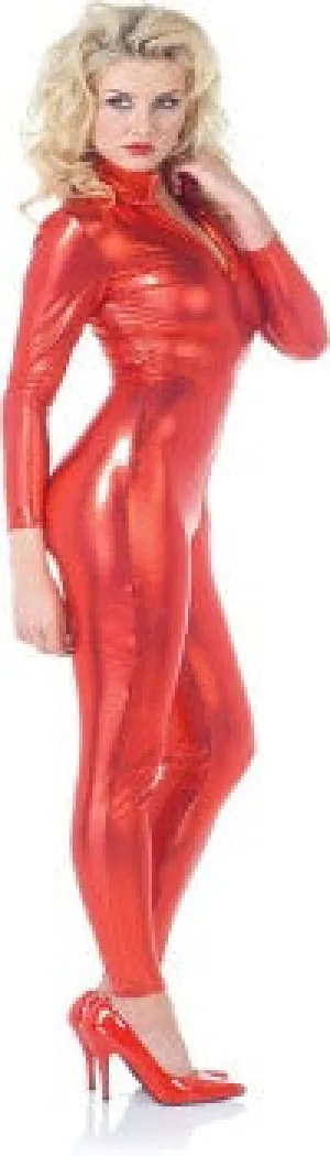 Metallic Jumpsuit Red