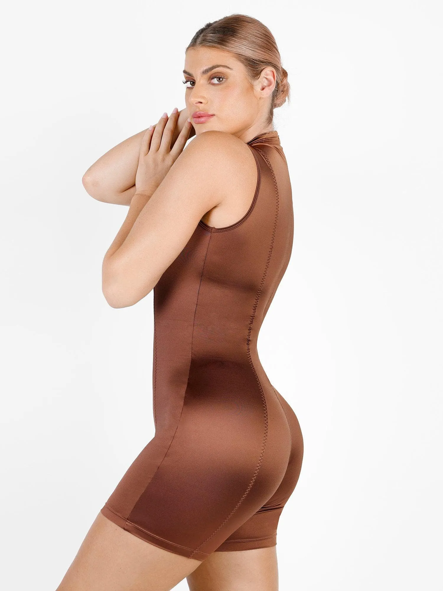 Metallic Shiny Shapewear Romper Or Jumpsuit