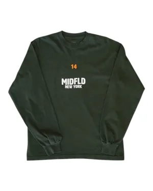 MIDFLD Right Here Long Sleeve Crewneck T-Shirt - Ivy Green