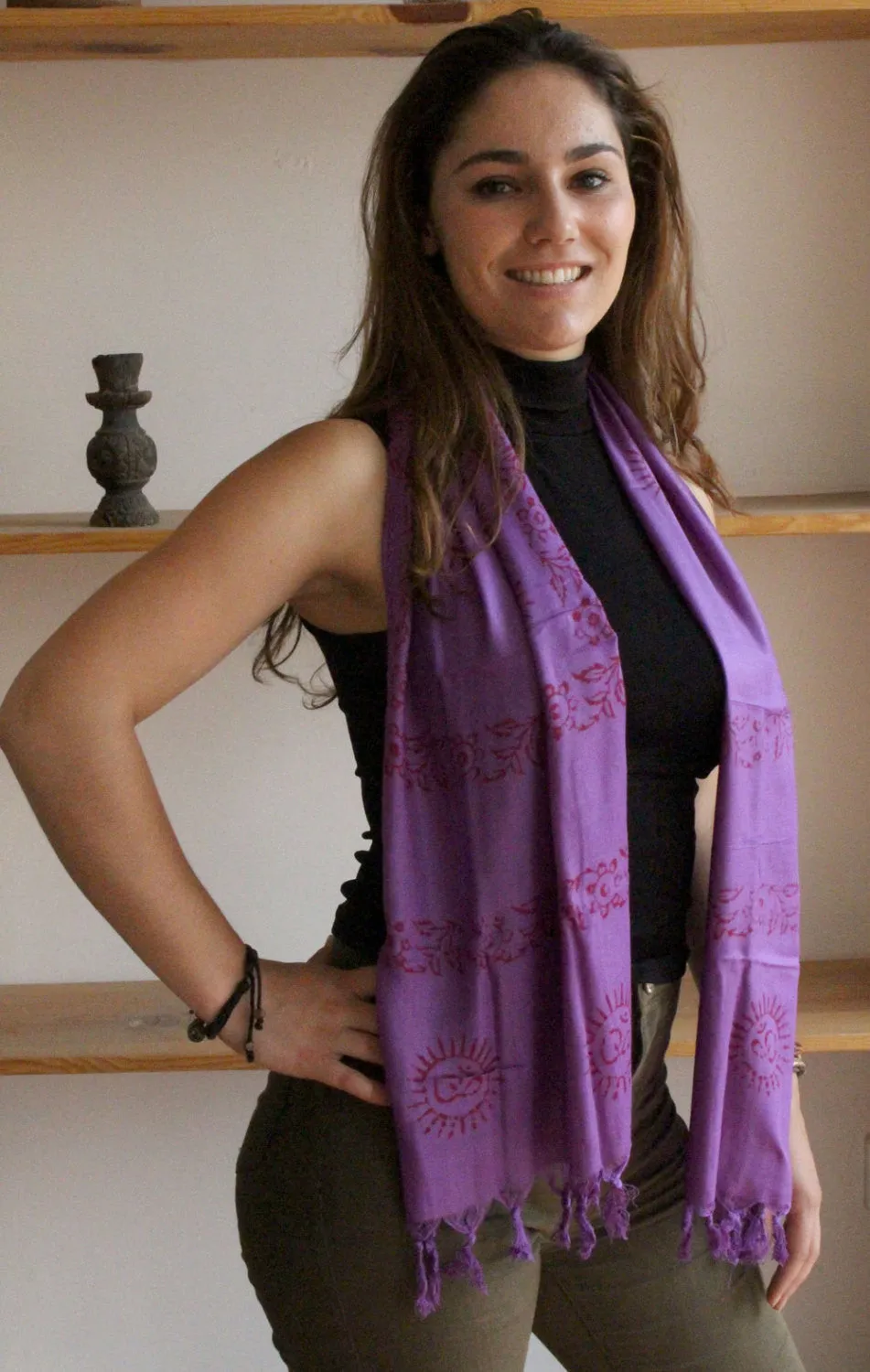 Mini Om Prayer Scarf