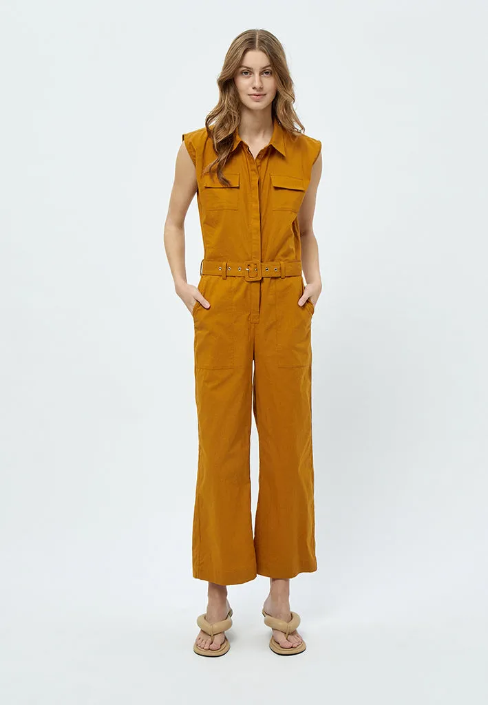 MSShelba Linen Jumpsuit - Sun Baked Brown