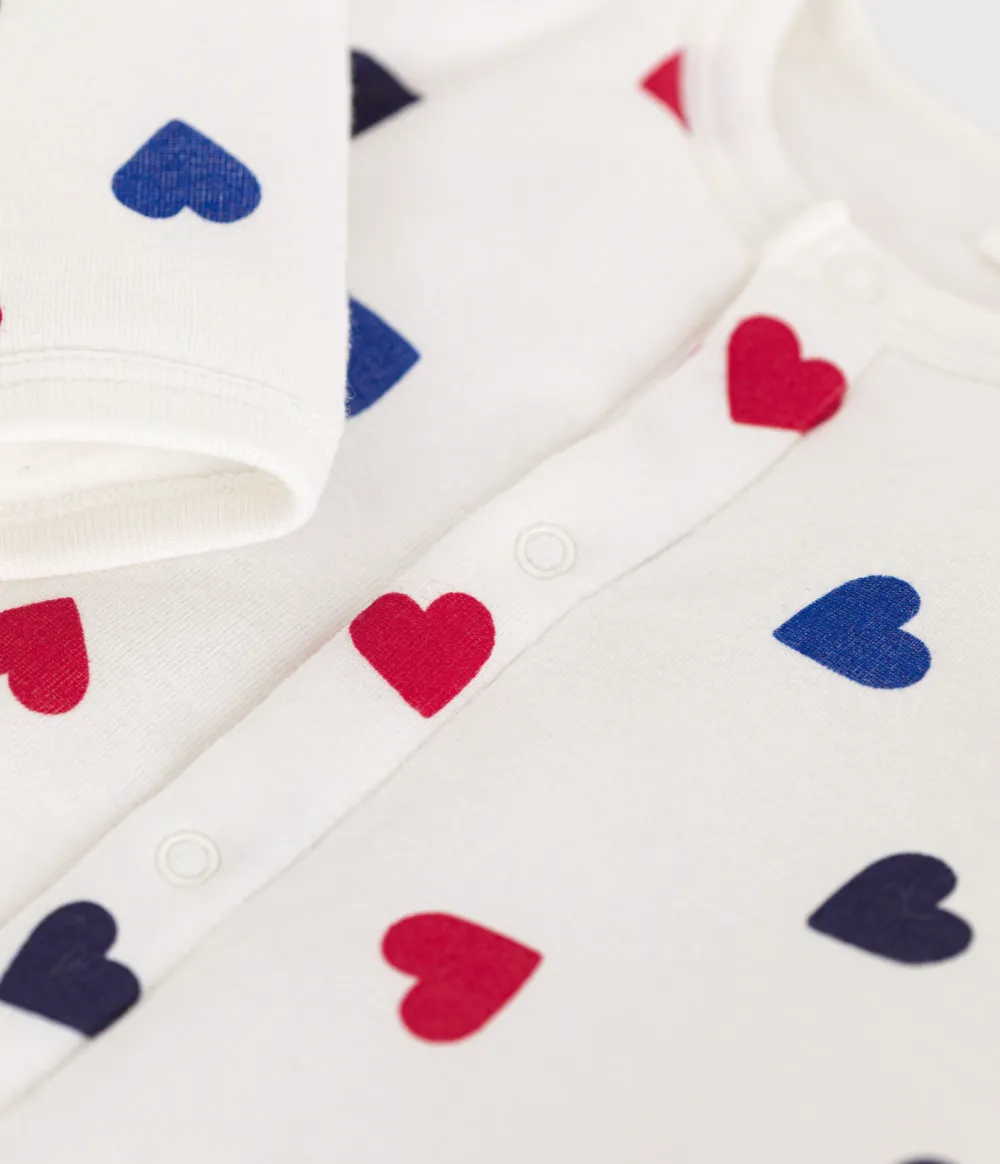 Multi Color Hearts Coverall - Petit Bateau FW24