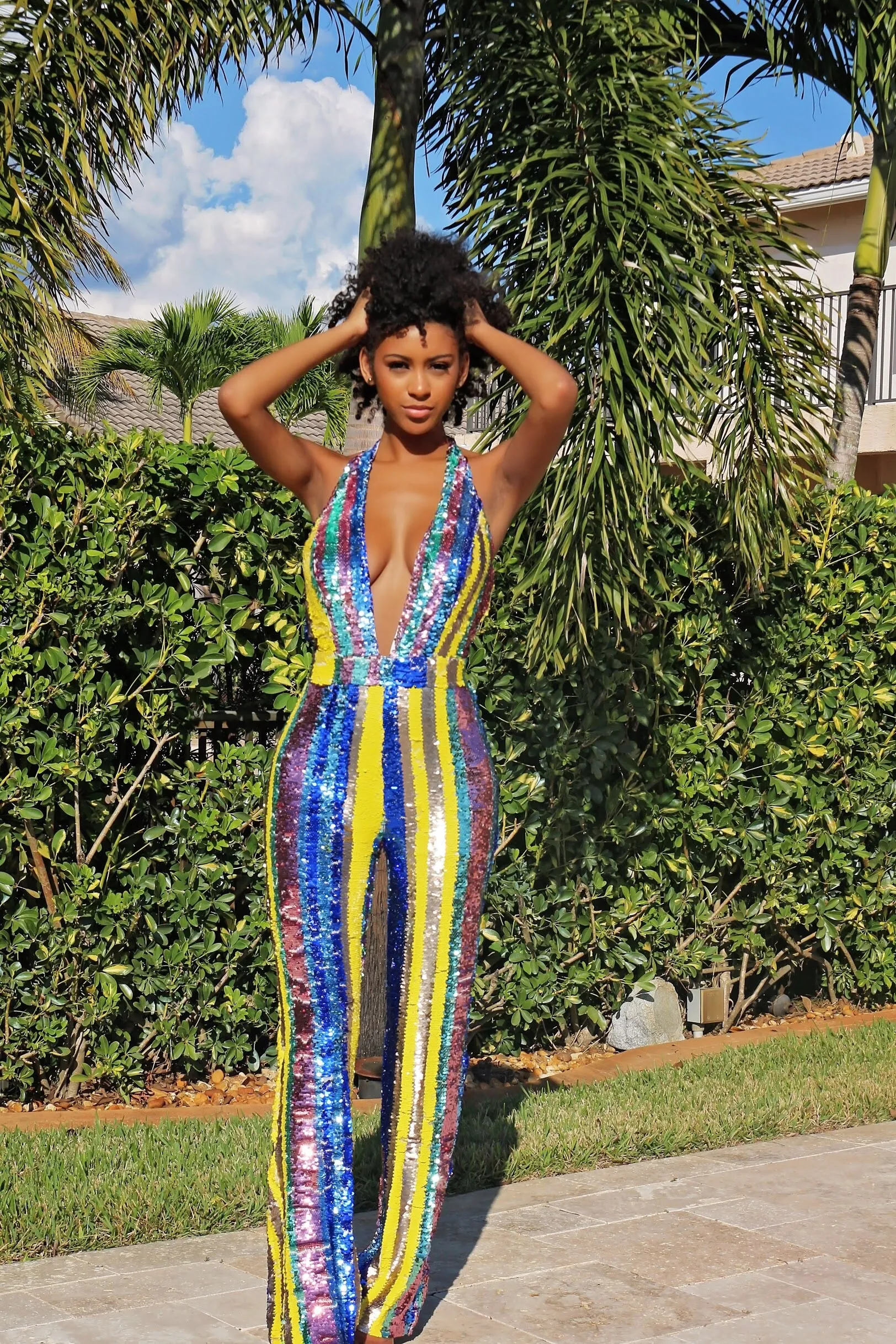 Multi-Color Sequin Jumpsuit