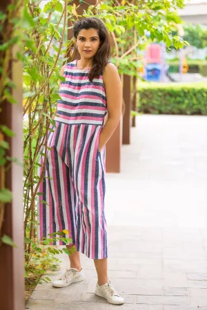 Multicoloured Striped Jumpsuit