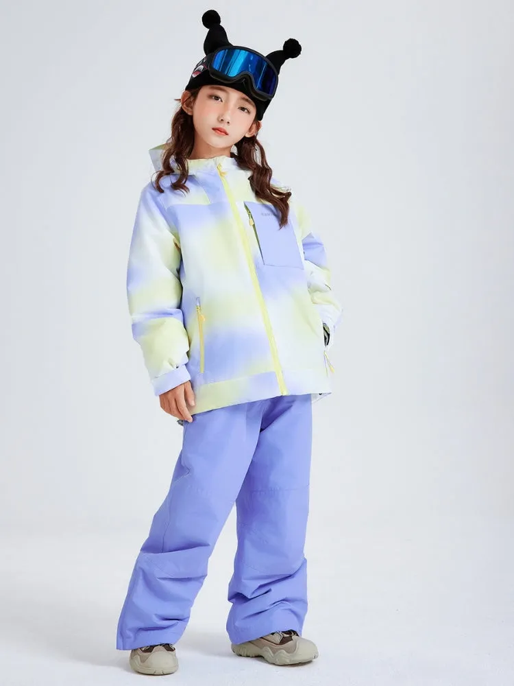 NANDN Kids Candy Color Gradient Snow Suits