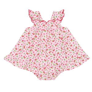 New In Deolinda Girls Cherries Dress & Bloomers