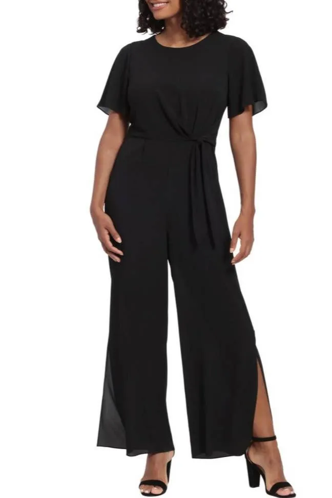 New Yorker's Apparel Short Sleeve Belted Jumpsuit